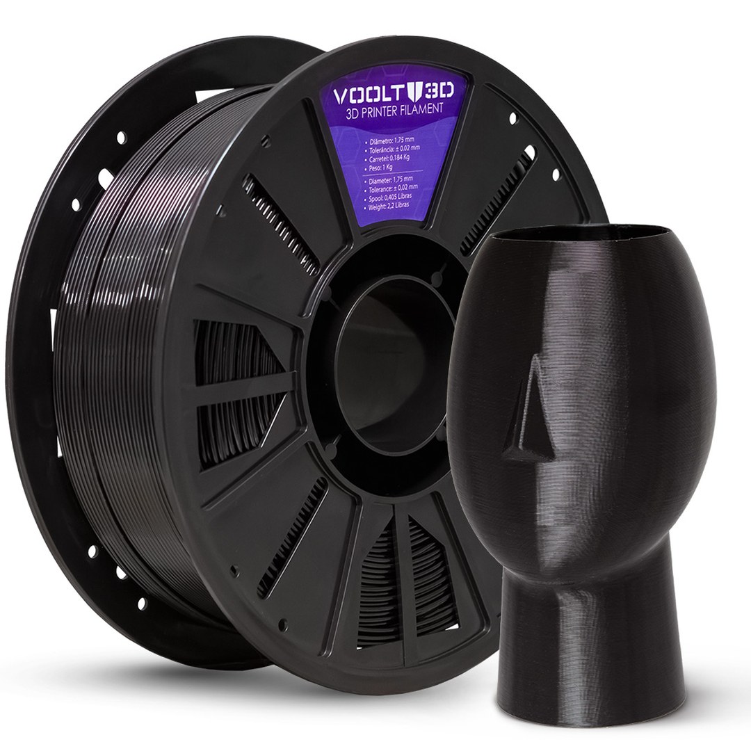Voolt - PETG HF - Preto - 1kg
