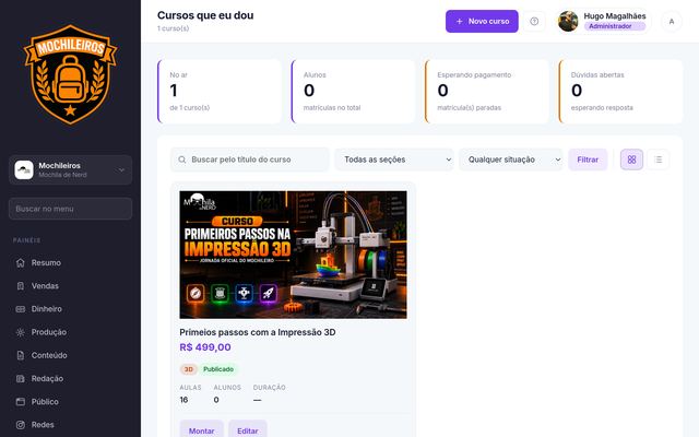 Curso que eu dou
