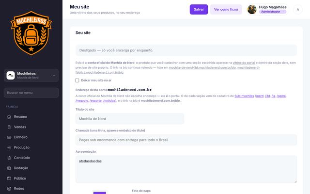 Meu Site (Vitrine)